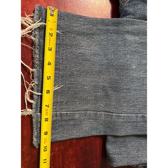 Levis 557 VTG Y2K Relaxed Boot Cut Jeans W40 L32* Raw Hem Cowboy Western Cut Blu - Picture 13 of 13